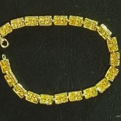 14k Yellow Gold 108 Diamond Bracelet 