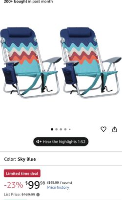 Backpack Beach Chairs 2 Pack