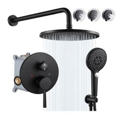 10 inch Rainfall Shower System, Matte Black 
