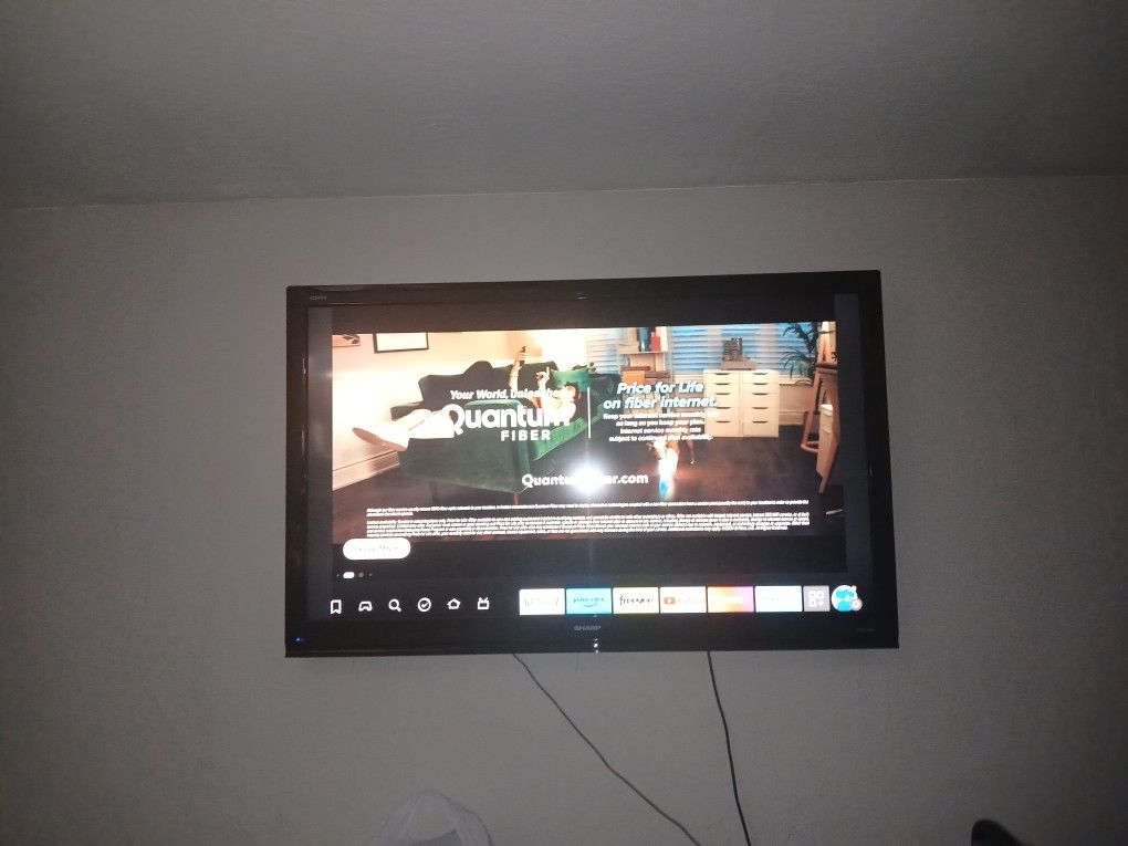 SHARP 60" SMART TV AND WALL MOUNT