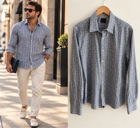 UNTUCKit Men's Plaid Button-Down Shirt Large