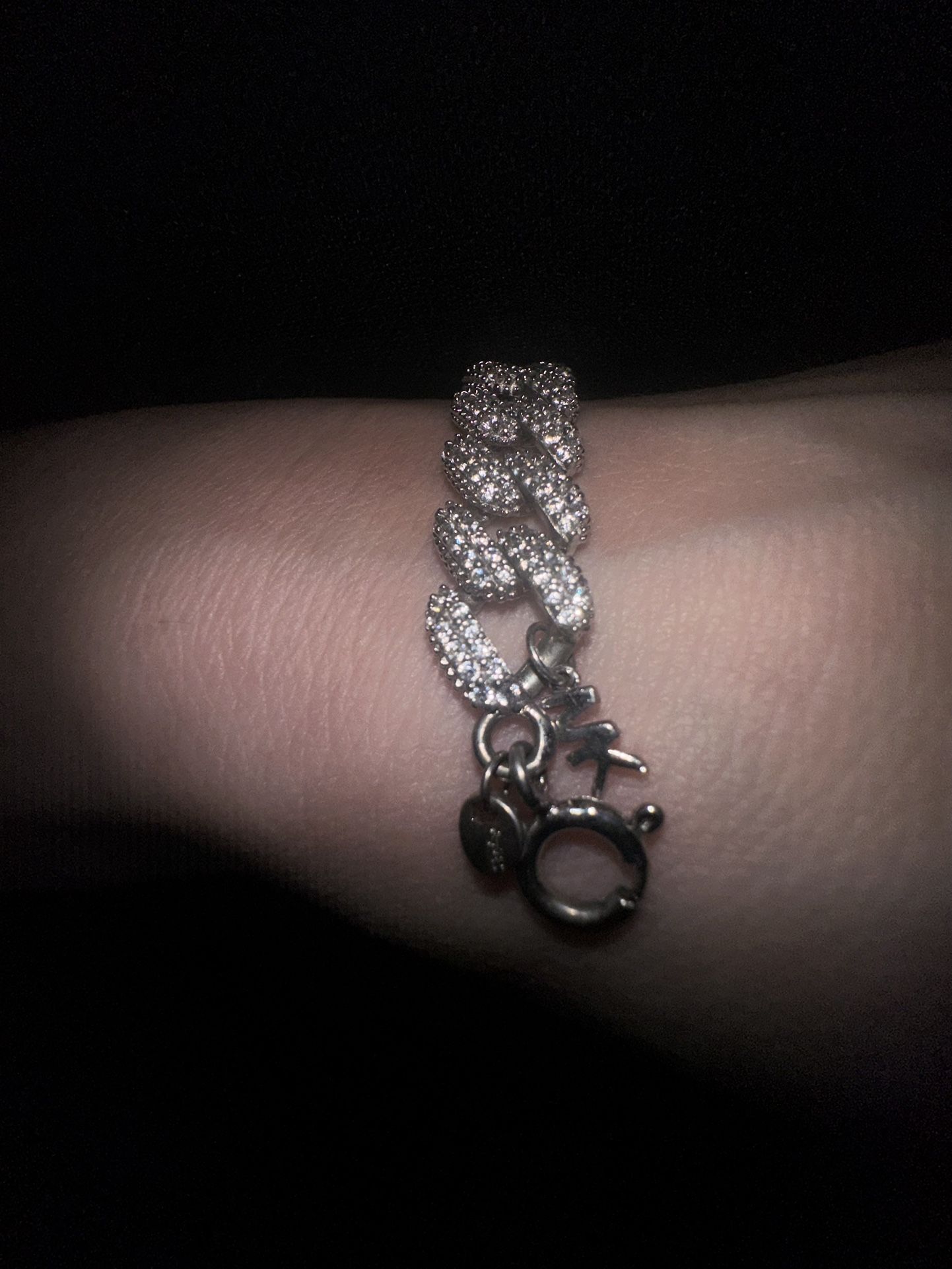 Michael Kors Precious Metal Plated Sterling Silver Pavé Curb Link