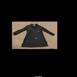 EUC Michael Kors S black women’s dress blouse top shirt neck tie long sleeve 