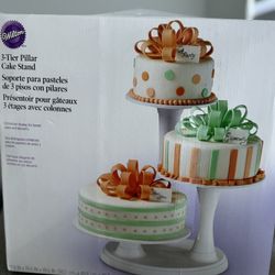 3 Tier Pillar Cake Stand