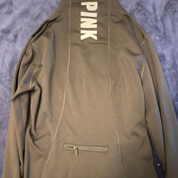 Victoria Secret Pink Black Workout Jacket. Size S