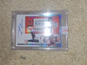 2020 Panini Optics Contenders - Rookie Ticket Silver Prizm *Tee Higgins* Autograph