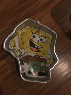 Spongebob squarepants cake pan with instructions