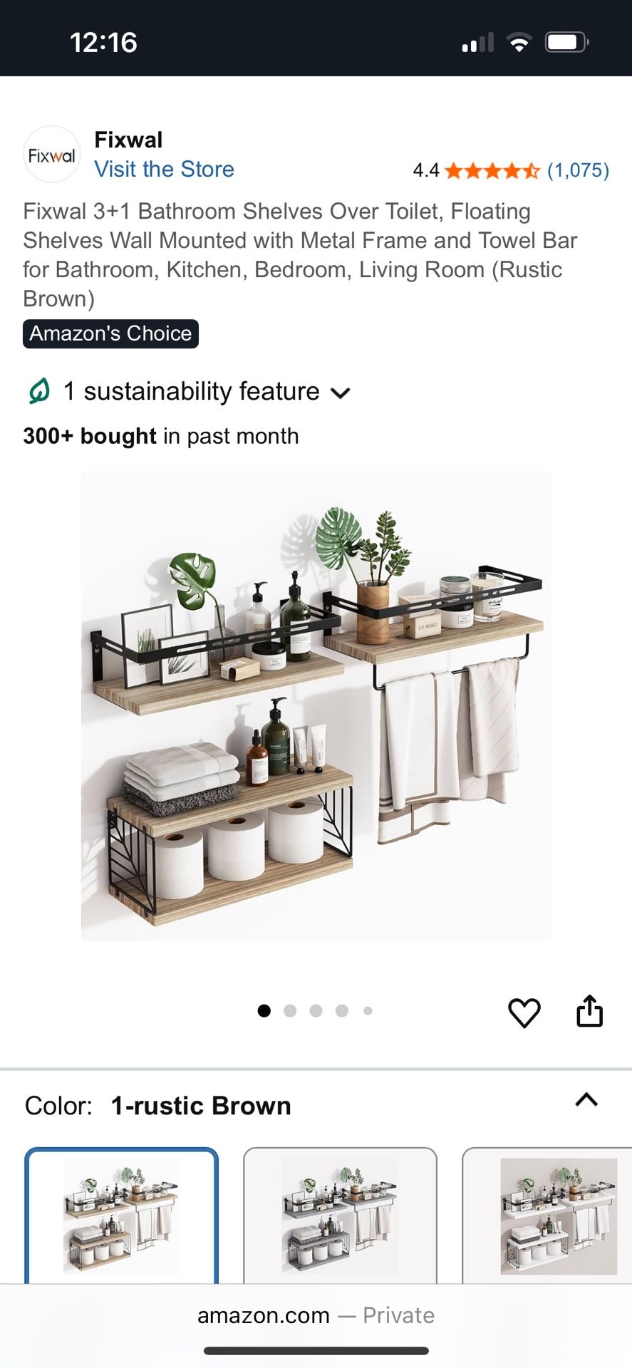 Fixwal 3+1 Tier Wall Mount White