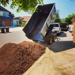 Soil mulch rock delivery