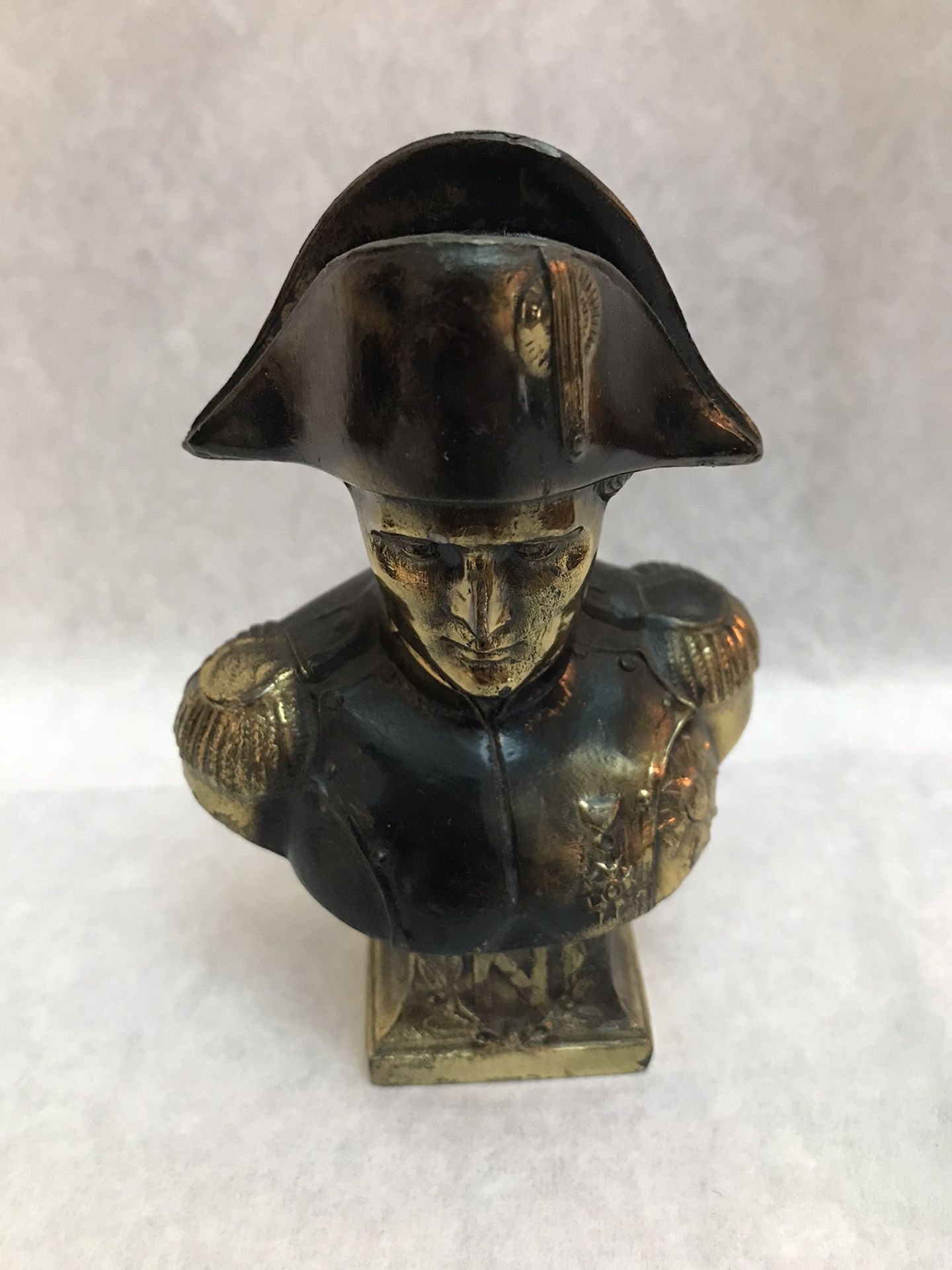 Brass plated soldier figurine