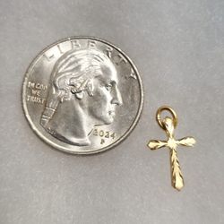 Vintage 1/20 14K GF THEDA Dainty Cross Pendant (Gold Filled, 5% 14K Gold) STYLE6