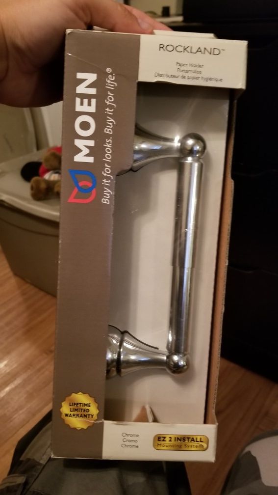 Brand new toilet paper holder.