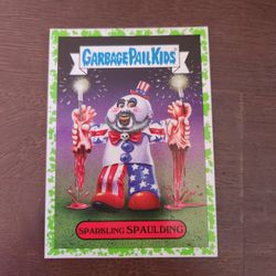 Garbage Pail Kids Sparkling Spaulding #5a Green Border