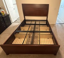 Queen bed frame with 4 drawers