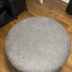 Gray/Blue Ottoman 