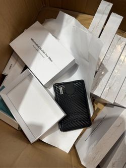 New UMOVEN Slim Wallet Black Carbon-Fiber Look