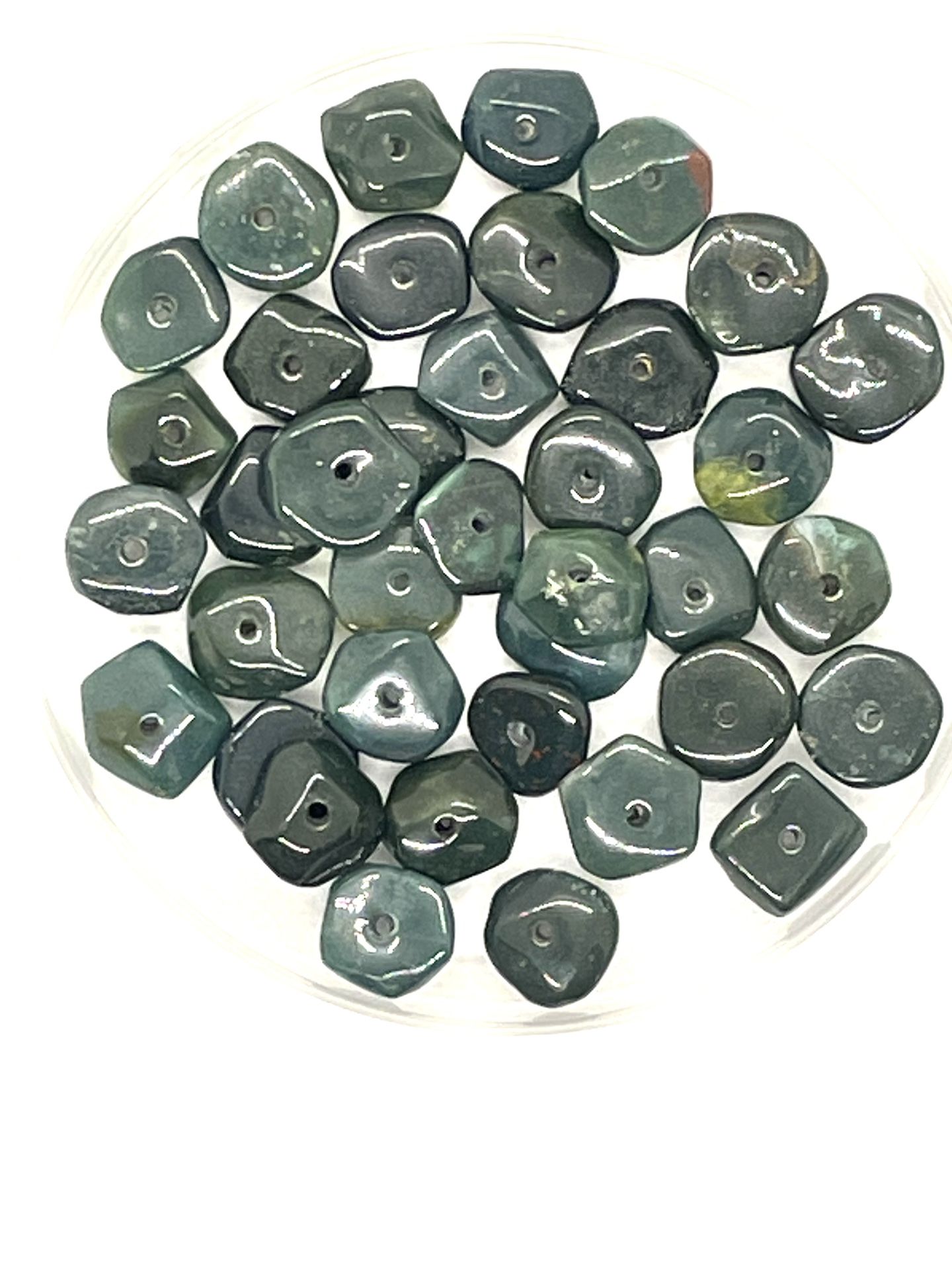 Green Agate Beads