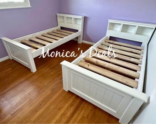 2 Twin Solid Wood Bed Frames $540