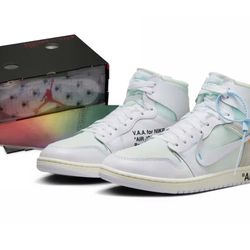 Jordan 1 Retro High Virgil Abloh Archive Alaska Size 10 DS ***NO TRADES***