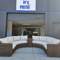 New Outdoor Sunbrella Patio Furniture Sectional Hdpe Wicker 