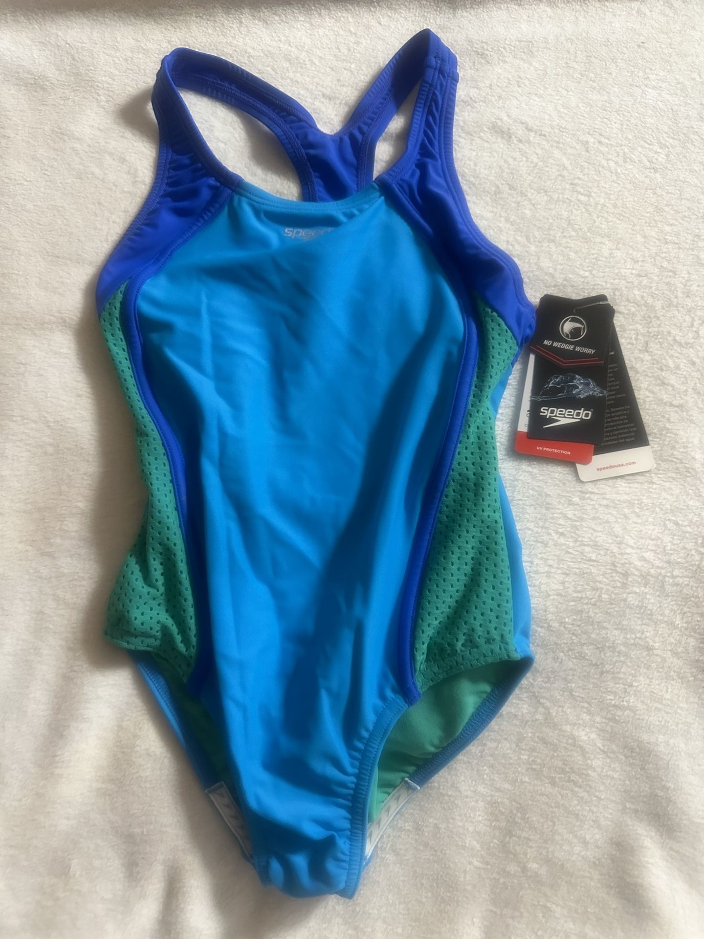 Speedo, NO WEDGIE WORRY, multi, Size 10, Swimsuit