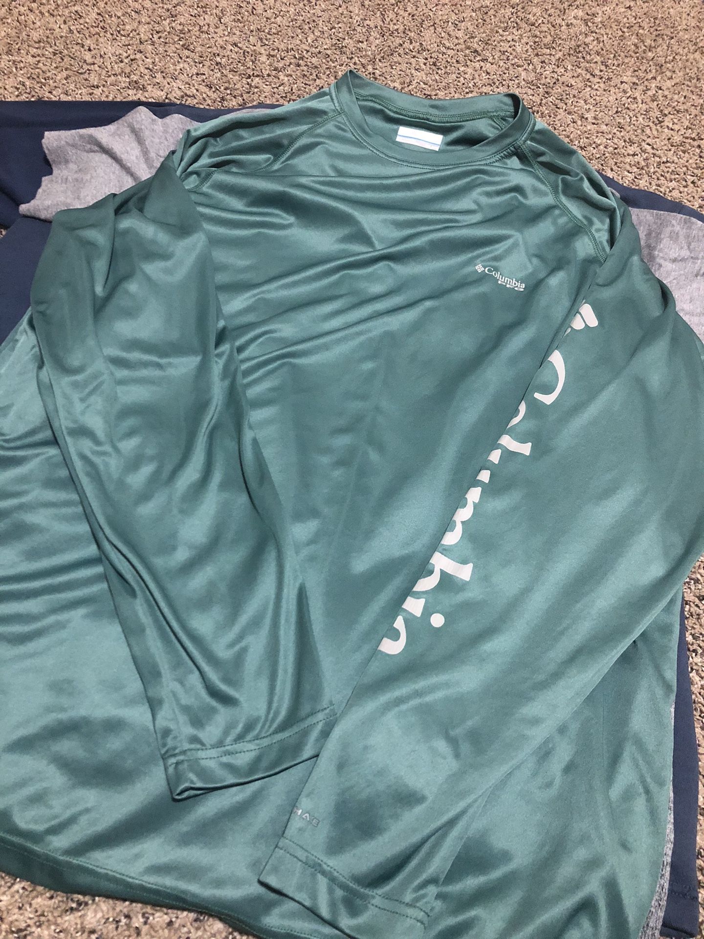 Mens Columbian Green Long Sleeve Shirt Size XXL 