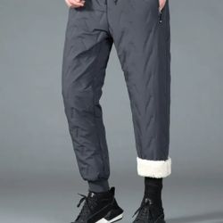 Men's Warm Fleeced Lined Joggers Size Small