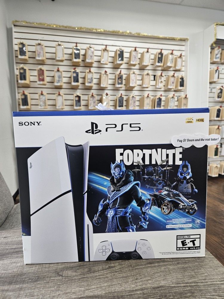 Playstation Slim PS5 Gaming Console - $1 To Take it Home same Day and Pay the Rest later!