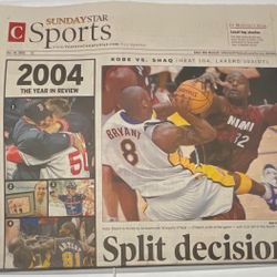 KOBE. VS  SHAQ. FIRST MEETING. NEWS PAPER