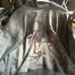 illest Black rhinestone hoodie