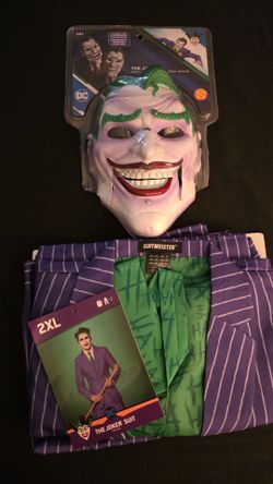 DC The Joker Costume Set 2XL with Mask