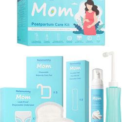 Postpartum Essentials Recovery Kit for Labor & Delivery – Nursing Pads, Peri Bottle, Ice Pack Pad, Postpartum Underwear, Disposable Bed Pads, Perineal