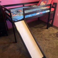 Kids Loft Bed with Slide & Twin Mattress $150