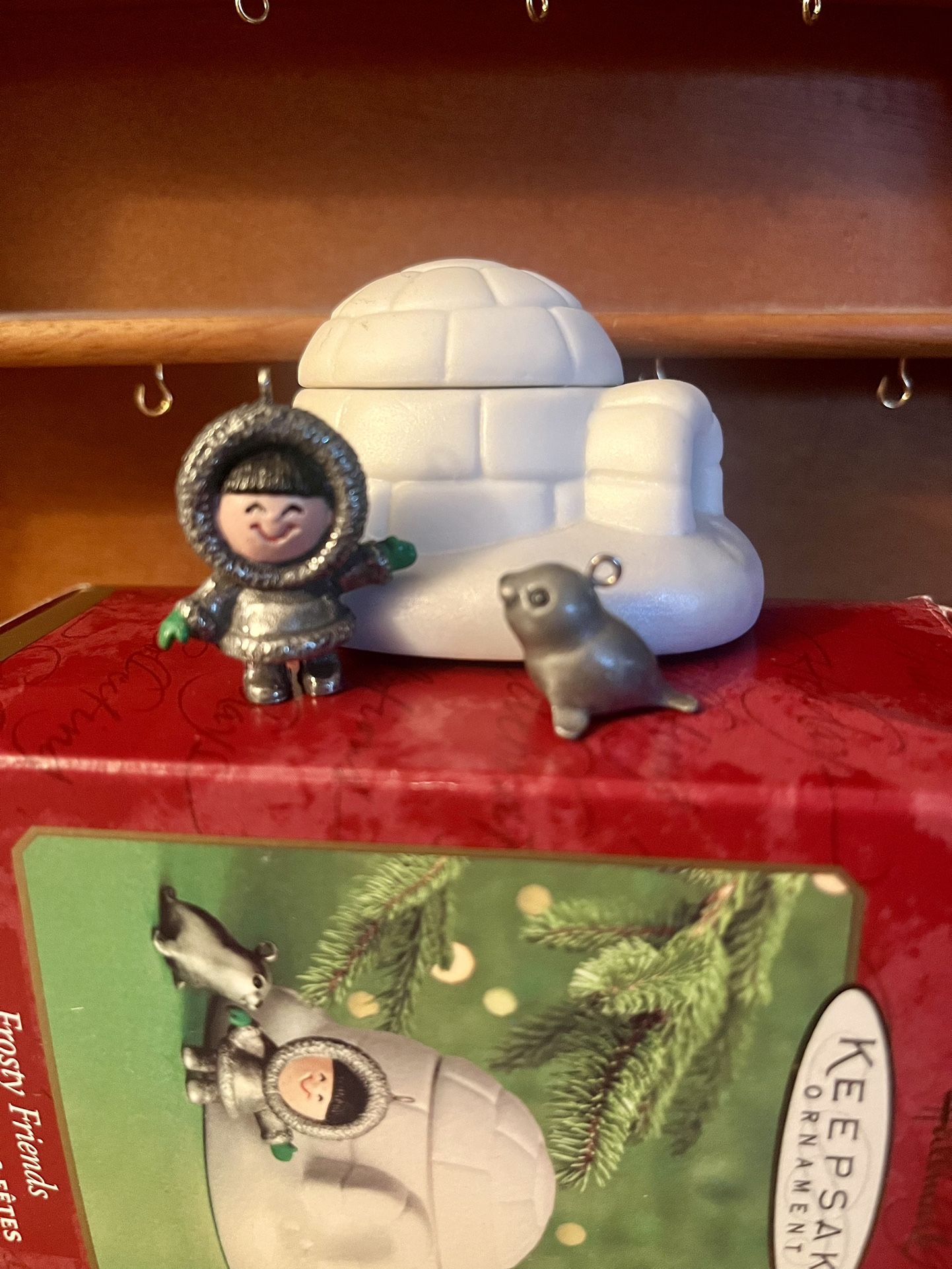 Hallmark Dated 2000 Frosty Friends In Pewter & Porcelain