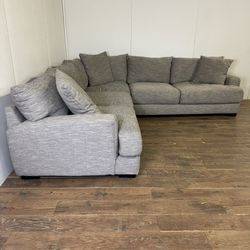 Gray Leighton Sectional Sofa Couch **FREE DELIVERY**
