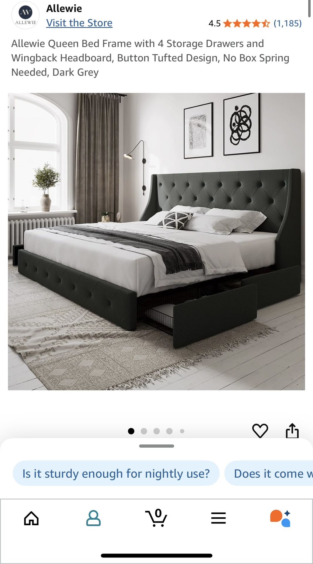 Used Bed Frame With Drawers