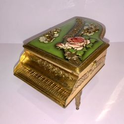 Vintage Grand Piano Music/Cigarette Jewelry Box, Made In Occupied Japan