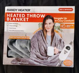 Heated Plush Throw Blanket