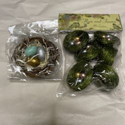 Brand New Decorative Bird nest With Colored Eggs For Crafts