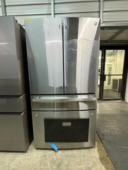 GE PROFILE 36” STAINLESS STEEL FRENCH 4 DOOR FRIDGE INTERNAL WATER & ICE✨WARRANTY✨DELIVERY✨