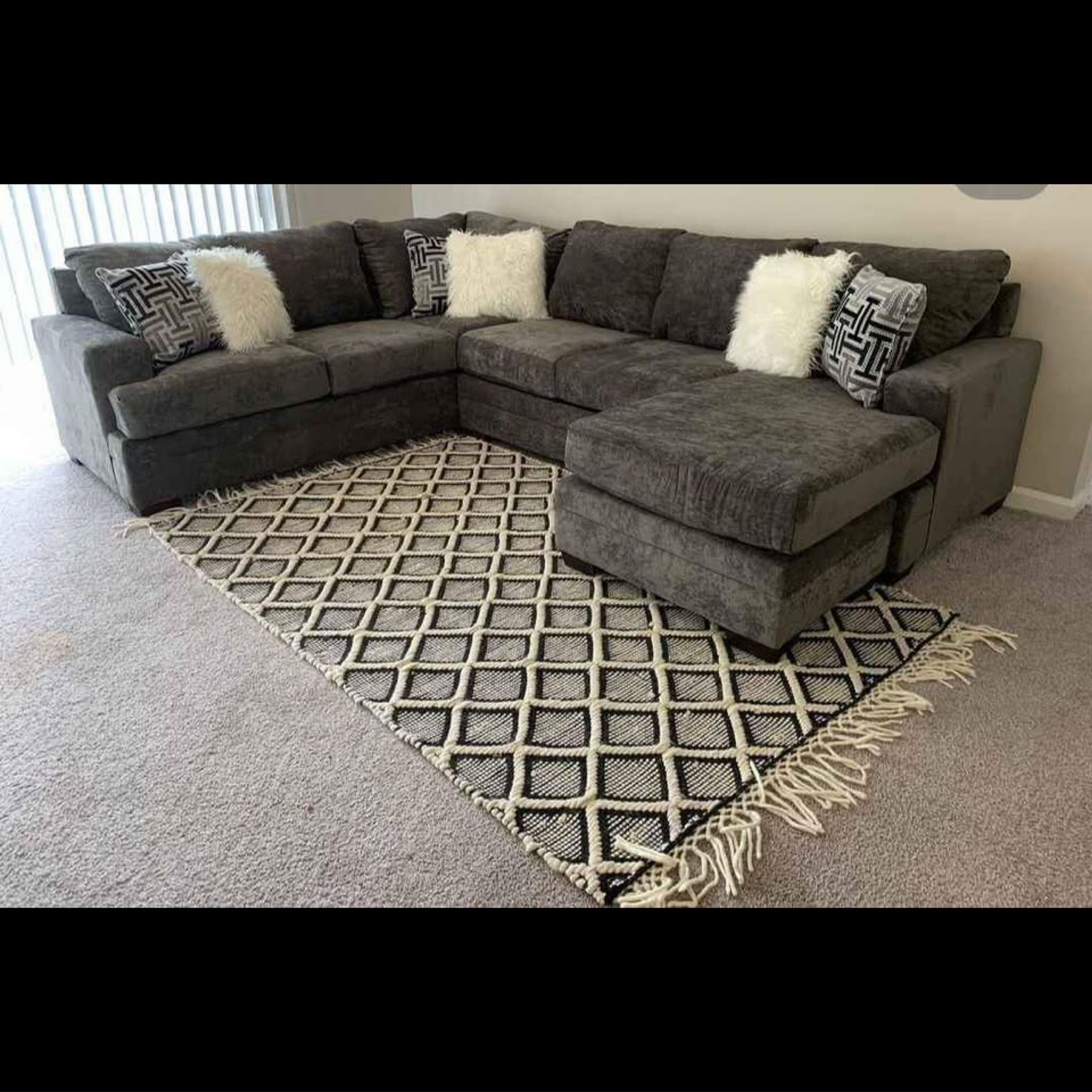 Brand New Grey/Dark Grey Upholstered Huge Cozy U Shape Sectional Sofa/Couch | Pay After Delivery 🚚 