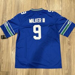 Men’s Seattle Seahawks Kenny Walker Blue Stitched Jersey, S To 3Xl