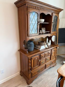 Vintage Oak China Hutch