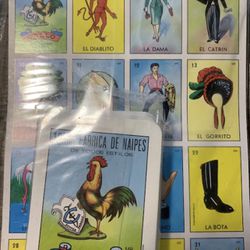 Don Clemente Loteria playing boards plus Complete deck of cards
