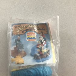 Vintage Disney Goofy and Max Burger King Kids Club Surfing Wind-up Toy 