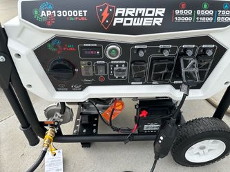 Armor Power 13,000 / 9,500 Watt Tri-Fuel Portable Generator