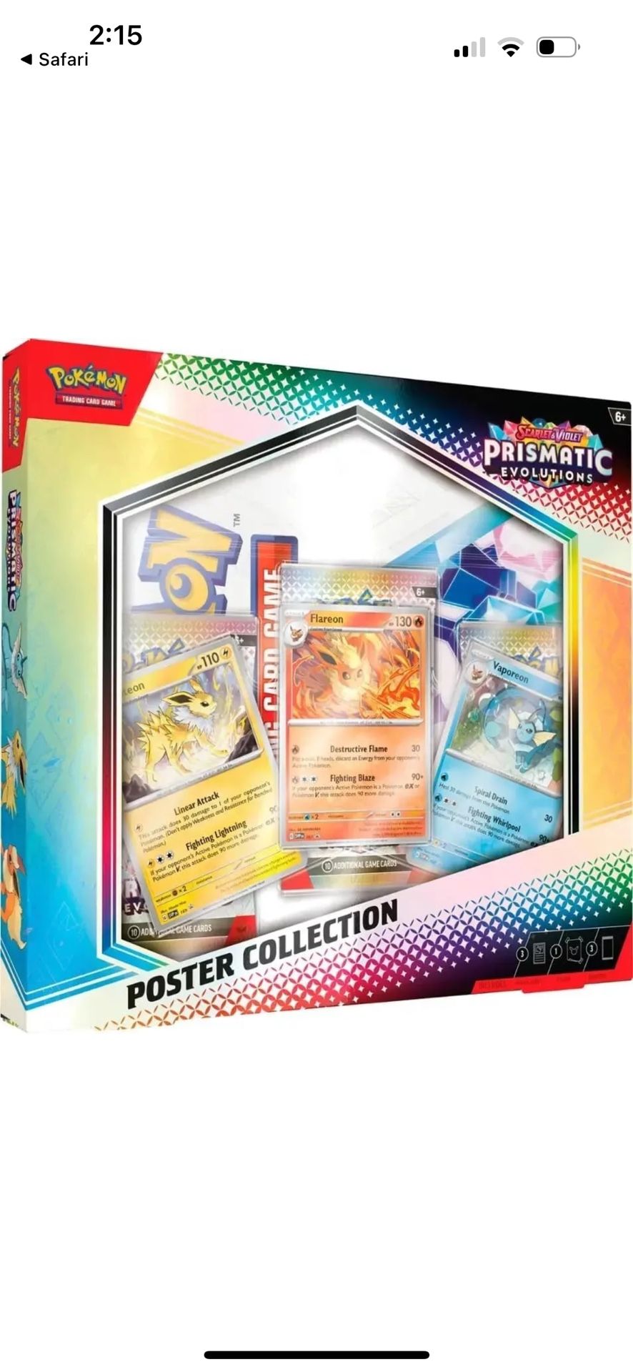 Pokemon TCG: Prismatic Evolutions Poster Collection