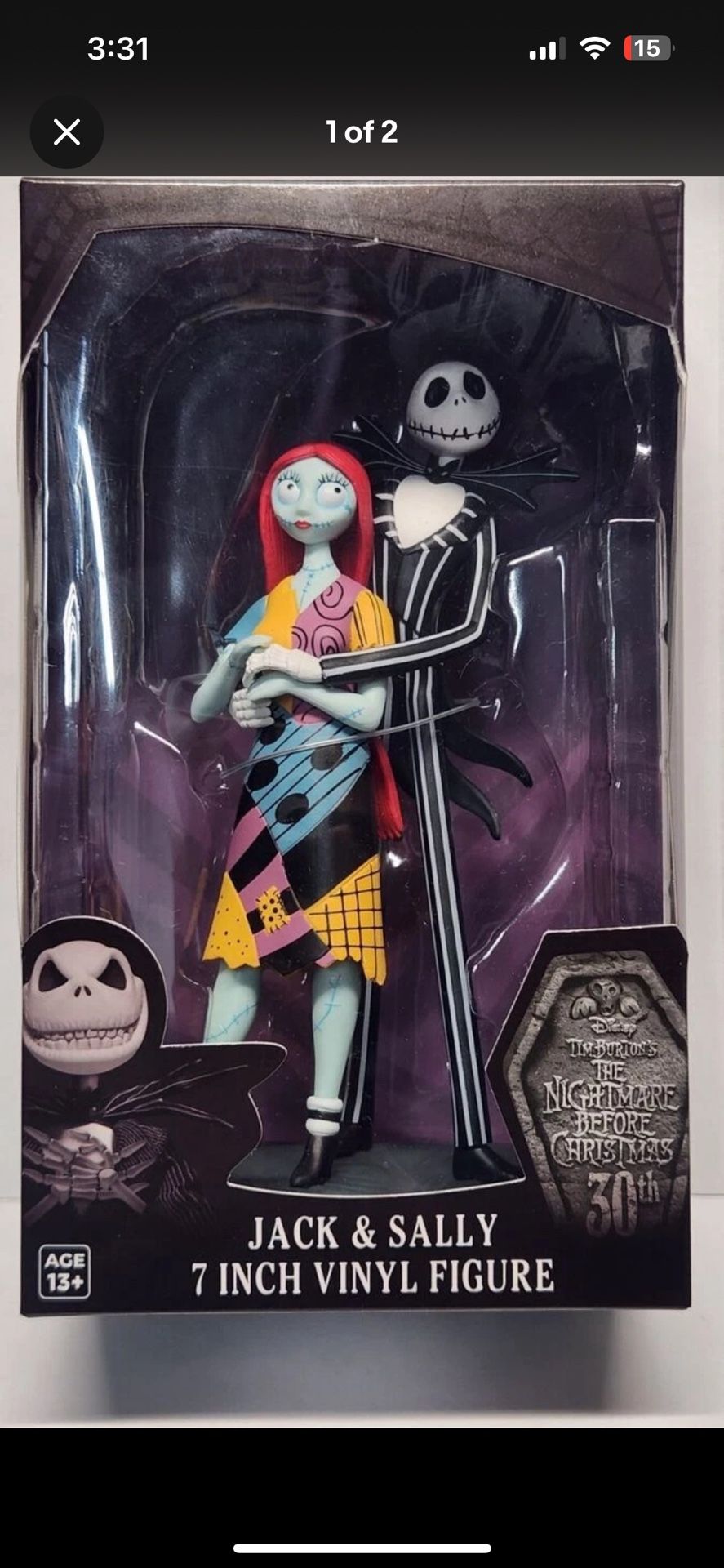 Nightmare Before Christmas Sally And Jack Figure