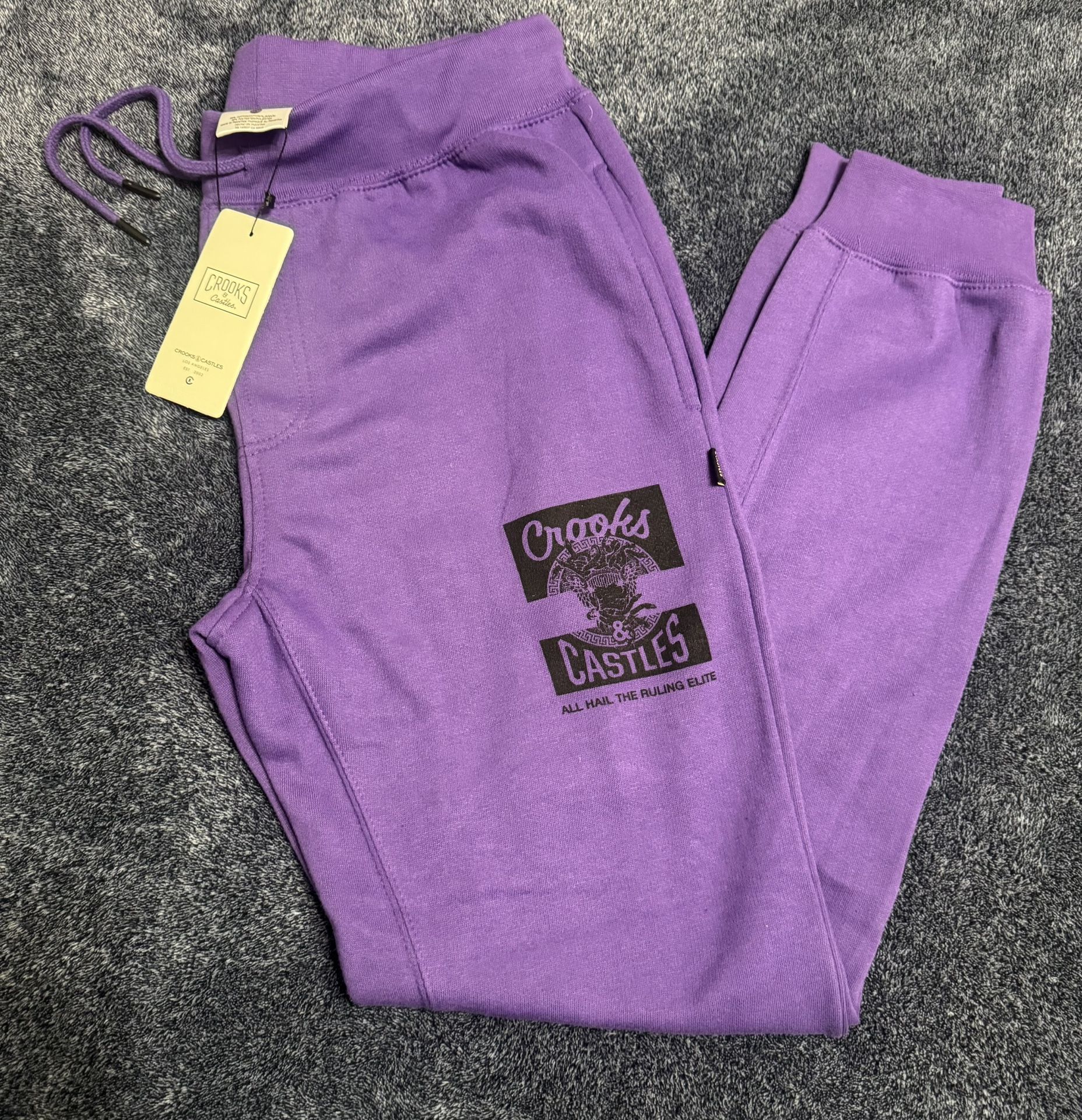Crooks & Castles Purple Jogger Sweatpants – Size M