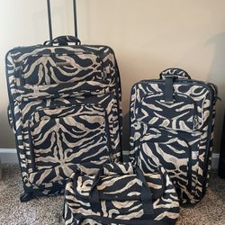 Stanton Madison  3-Piece Zebra Luggage Set